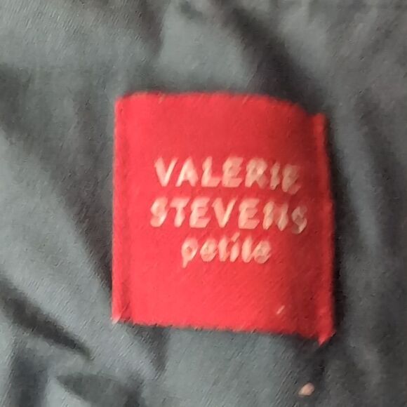 Valerie Stevens Teal VNeck Twill Cotton Shirt Sze M Petite Elbow Length Sleeves - Picture 3 of 7